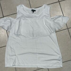 Lane Bryant White shoulders out tank top